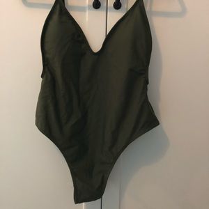 Olive green cheeky bikini